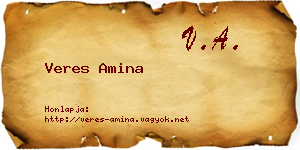 Veres Amina névjegykártya